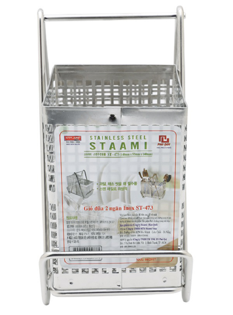 GIỎ ĐŨA 2 NGĂN INOX STAAMI ST473