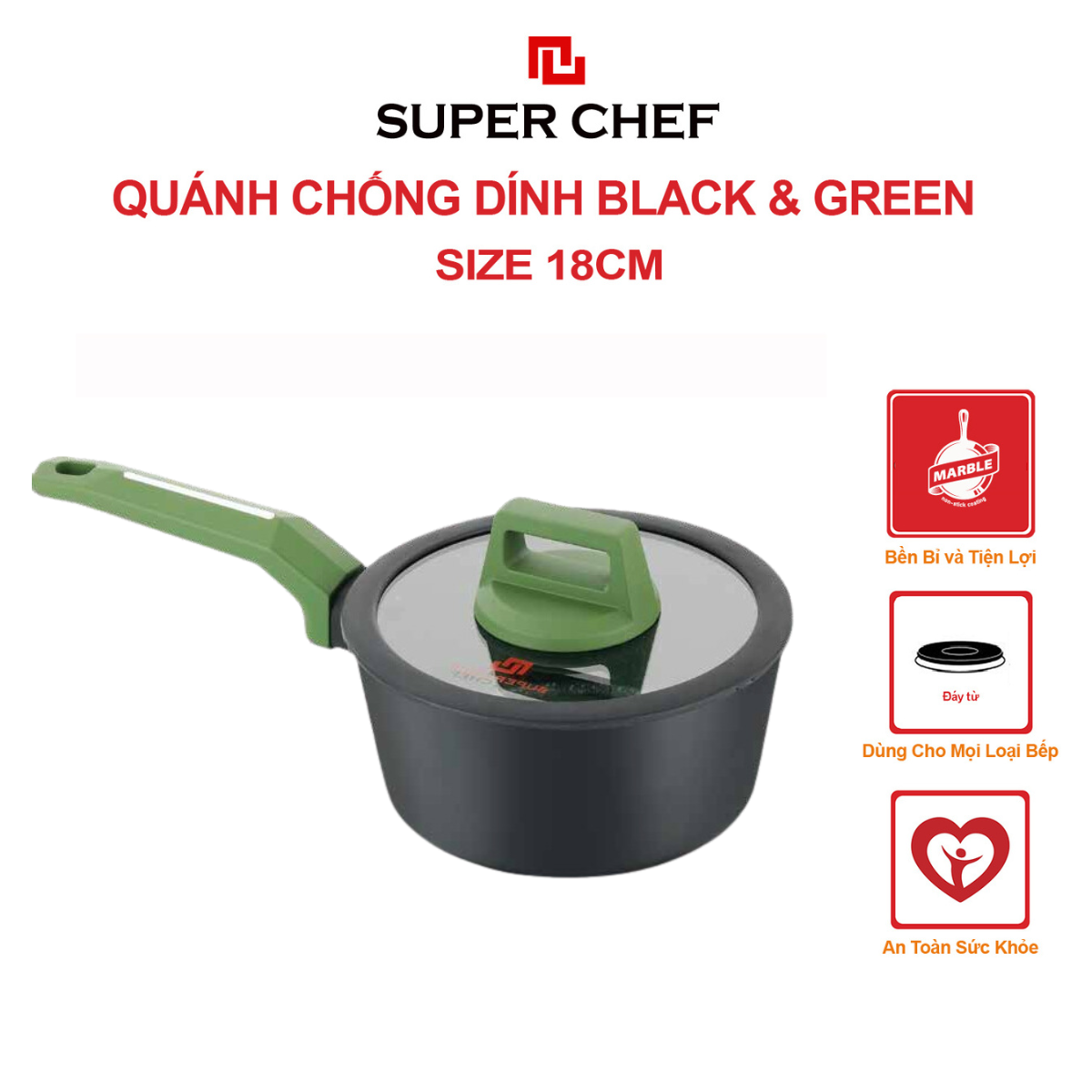 Quánh chống dính black & green